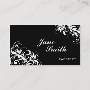 Elegant stilfull flott modern blommablommigt visitkort