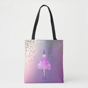 Elegant Stilfull Glänsande Diamanter Ballerina Tygkasse