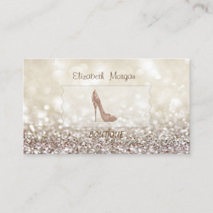 Elegant Stilfull, Glittrig Bokeh, Höga Klackar Visitkort
