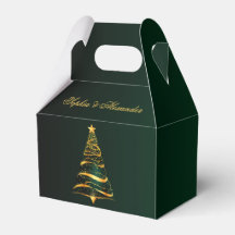 Elegant Stilfull Guld Julgran Tack För Din Bröllop