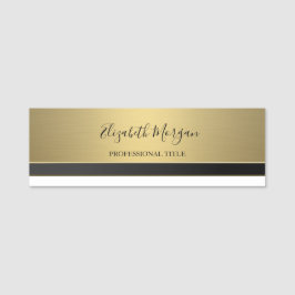 Elegant Stilfull Guld Namnbricka
