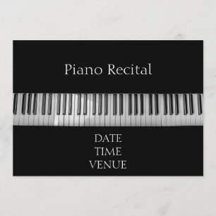 Elegant stilfull kapacitet för pianohögläsning inbjudningar