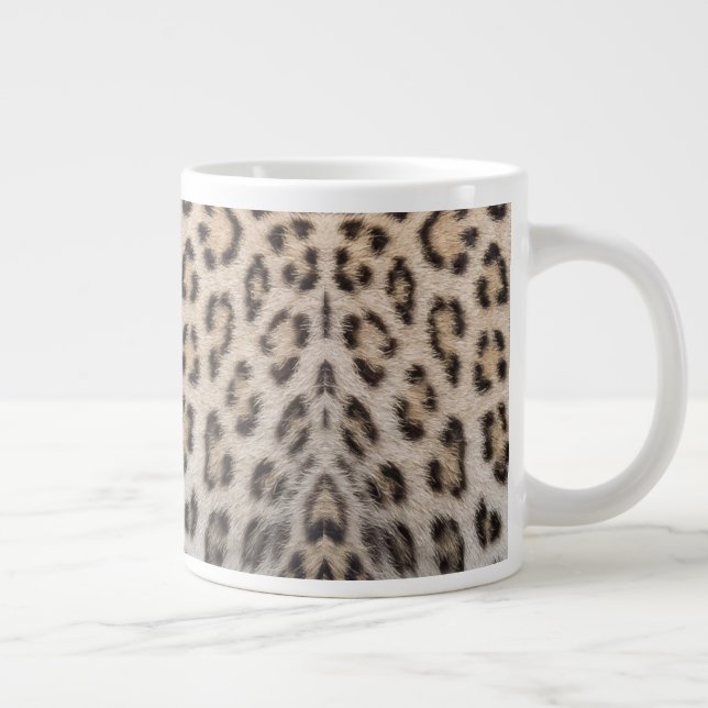 Elegant stilfull leopard gepard päls djurtryck jumbo mugg (Höger)