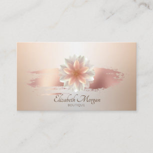 Elegant Stilfull Lotus Roséguld Penseldrag Visitkort