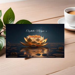 Elegant Stilfull Lotus Yoga Instruktör Visitkort