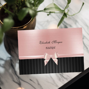 Elegant Stilfull Lyx ,Randig, Rosa Band Rosett Visitkort