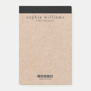Elegant stilfull modern svart brytning utskrivavna post-it block
