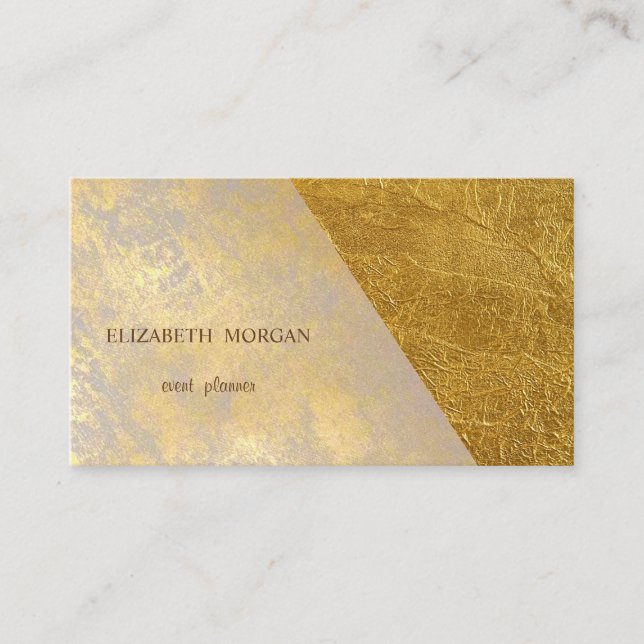 Elegant Stilfull Professionell, Falskt Guld Visitkort (Framsida)