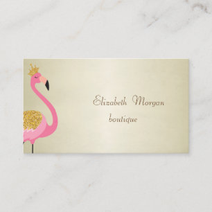 Elegant Stilfull Professionell Rosa Flamingo Visitkort