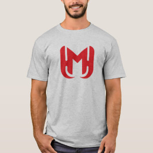 Elegant stilfull röd bokstav M T Shirt
