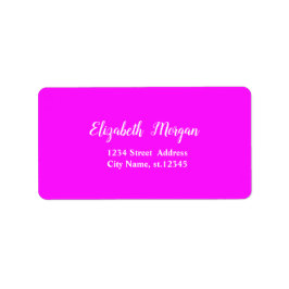 Elegant Stilfull Rosa Fluorescerande Neon Adressetikett