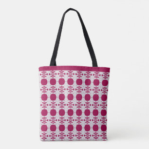 Elegant stilfull silver och burgunderröd oval möns tygkasse