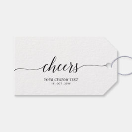 Elegant Stilfull Svart Bokstavsdesign Firande Even Presentetikett