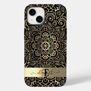 Elegant Stilfull Svart Guld Mandala