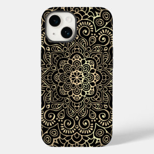Elegant Stilfull Svart Guld Mandala