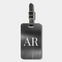 Elegant Stilfull Svart Metall 2 Monogram Initial