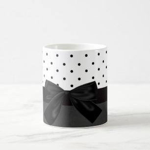 Elegant Stilfull Svart,Vit Prickig-Svart Slinga Kaffemugg