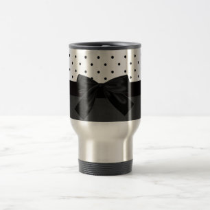 Elegant Stilfull Svart,Vit Prickig-Svart Slinga Resemugg