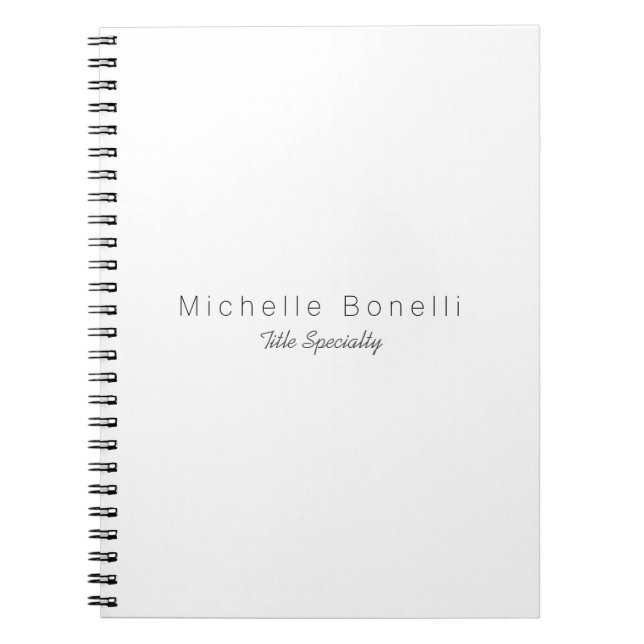 Elegant Stilfullt Ditt Namn Anteckningsbok (Framsidan)