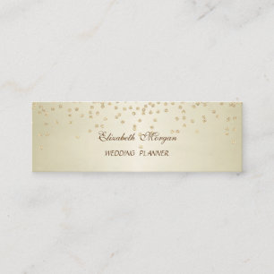 Elegant Stilfullt Falskt Guld Folie Konfetti - Dia Mini Visitkort