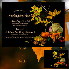 Elegant still Life Höst löv Thanksgiving Inbjudningar