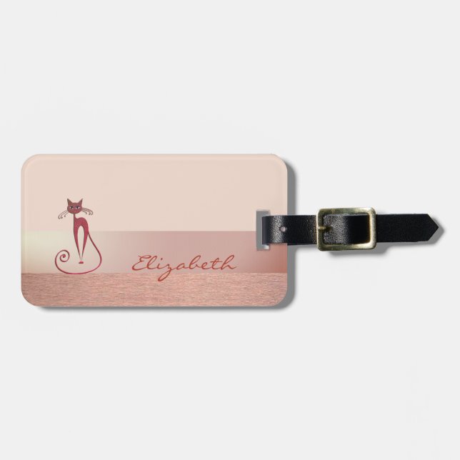 Elegant Stilren Chic,Katt Bagagebricka (Horisontell Framsida)