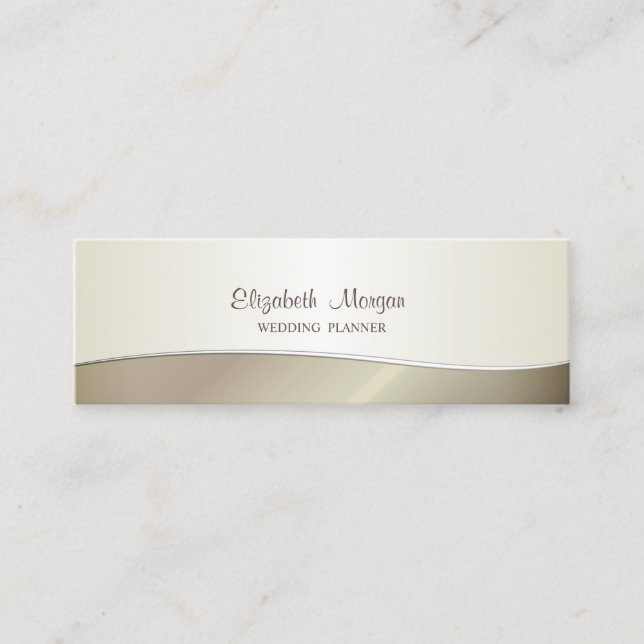 Elegant Stilren Enkel Mini Visitkort (Framsida)