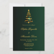 Elegant stilren minimalistisk julgran bröllop