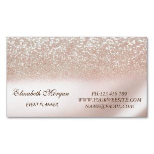 Elegant Stilren Modern Glitter Magnetiska Visitkort