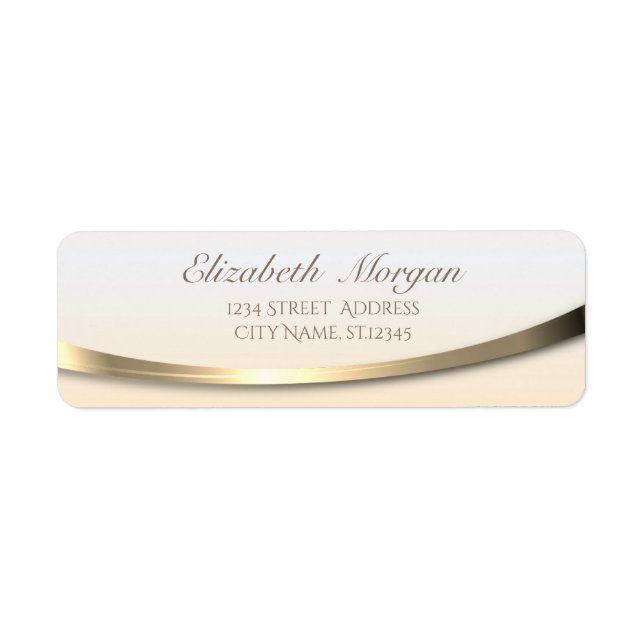 Elegant Stilren Modern Sofistikerad Returadress Etikett (Framsidan)