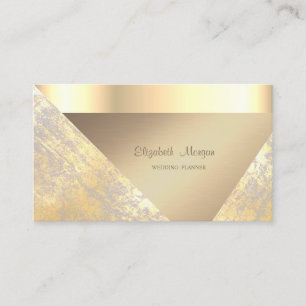 Elegant Stilren Professionell Falsk Guld Geometris Visitkort