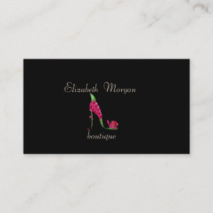 Elegant Stilren Professionell Svart klack Visitkort