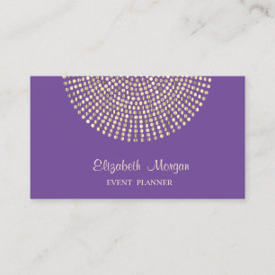 Elegant Stilren Professionell, Violett, Guldpricka Visitkort