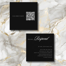 Elegant Stilren Sofistikerad QR-kod på baksidan