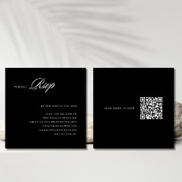 Elegant Stilren Sofistikerad QR-kod på baksidan Tilläggskort