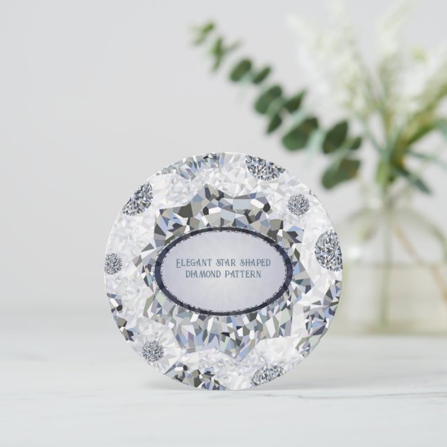 Elegant stjärna i form av diamant mönster inbjudningar (Stående Fram)