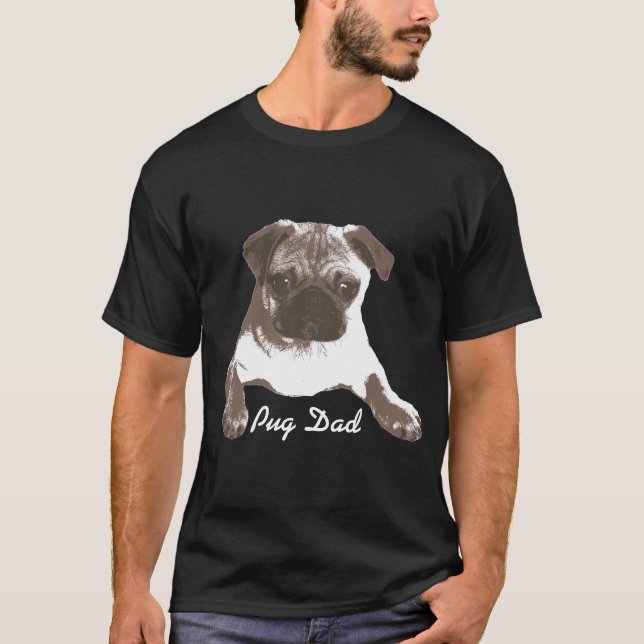 Elegant stolt mopspappaskjorta tee (Framsida)