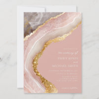 Elegant Stone Agate Marble Chic Bröllop