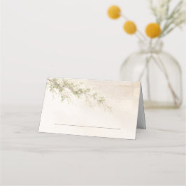 Elegant Stone & Floral Wedding Folded Place Card Placeringskort