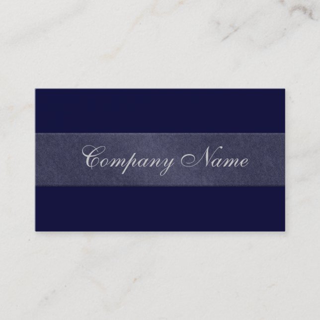 Elegant Stone Navy Blue Visitkort (Framsida)