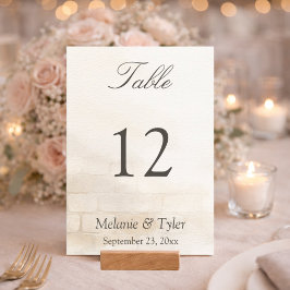 Elegant Stone Wedding Table Number Bordsnummer
