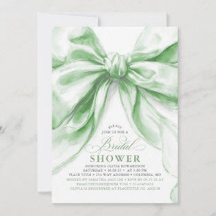 Elegant Stor Grönt Bow-Möhippa Inbjudningar