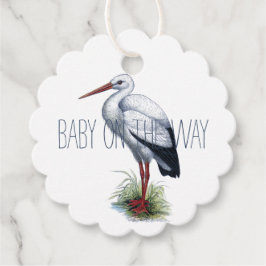 Elegant Stork Baby Shower Gift Gåvor Etiketter