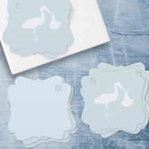 Elegant Stork Delivery Simple Blue Baby Shower