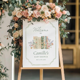 Elegant Storybook Baby Shower Welcome Sign