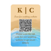 Elegant strandtema vigselkort