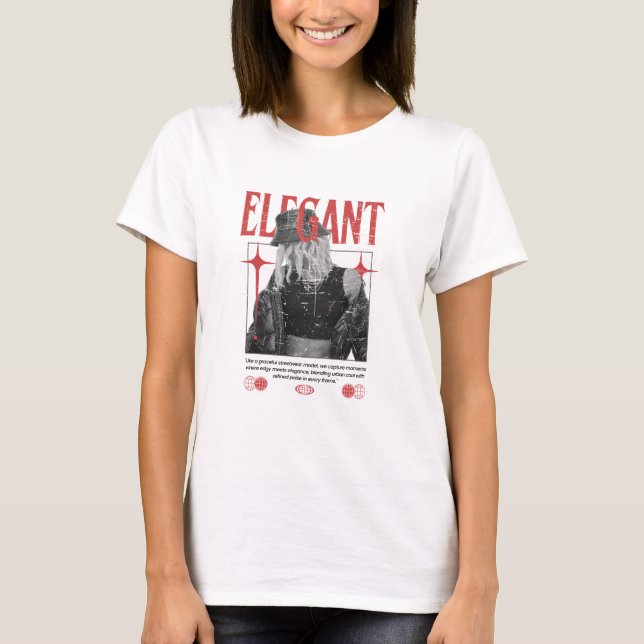 Elegant Street Stil T-Shirt - Minimalist Mode (Framsida)