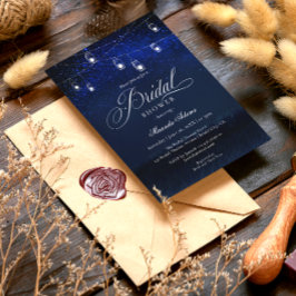 Elegant String Ljus Blue Night Möhippa Inbjudningar