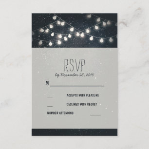 Elegant String Ljus Night Stars Bröllop OSA Kort