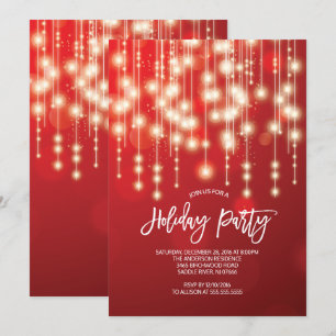 Elegant String of Ljus Christma Party-inbjudan Inbjudningar